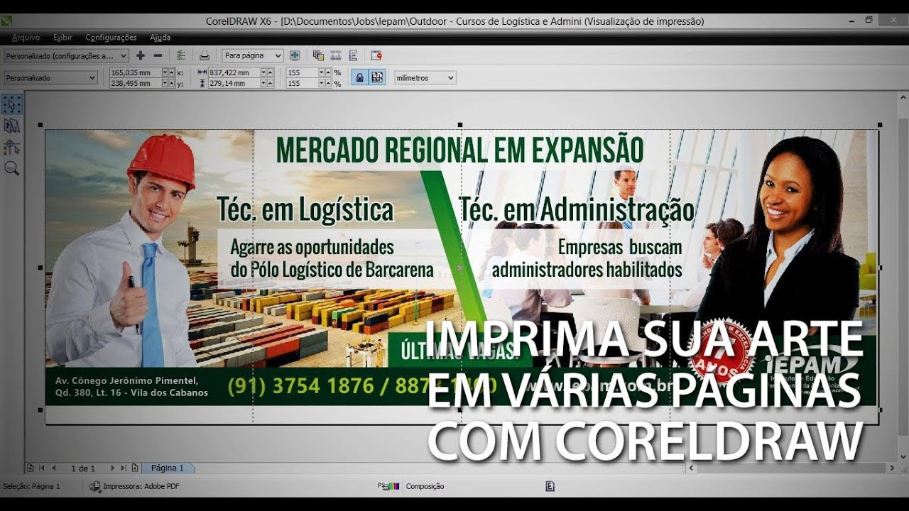 Print your artwork across multiple pages with CorelDRAW X6
