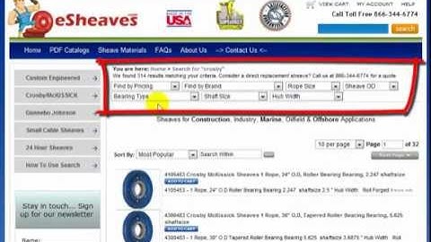 Wire rope, block, sheaves and more... How to find them fast