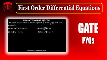 GATE Solutions | Engineering Mathematics | First Order Differential Equations Questions from ME