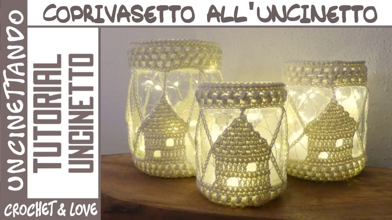 Мастер-класс по изготовлению крышки для рождественской банки крючком