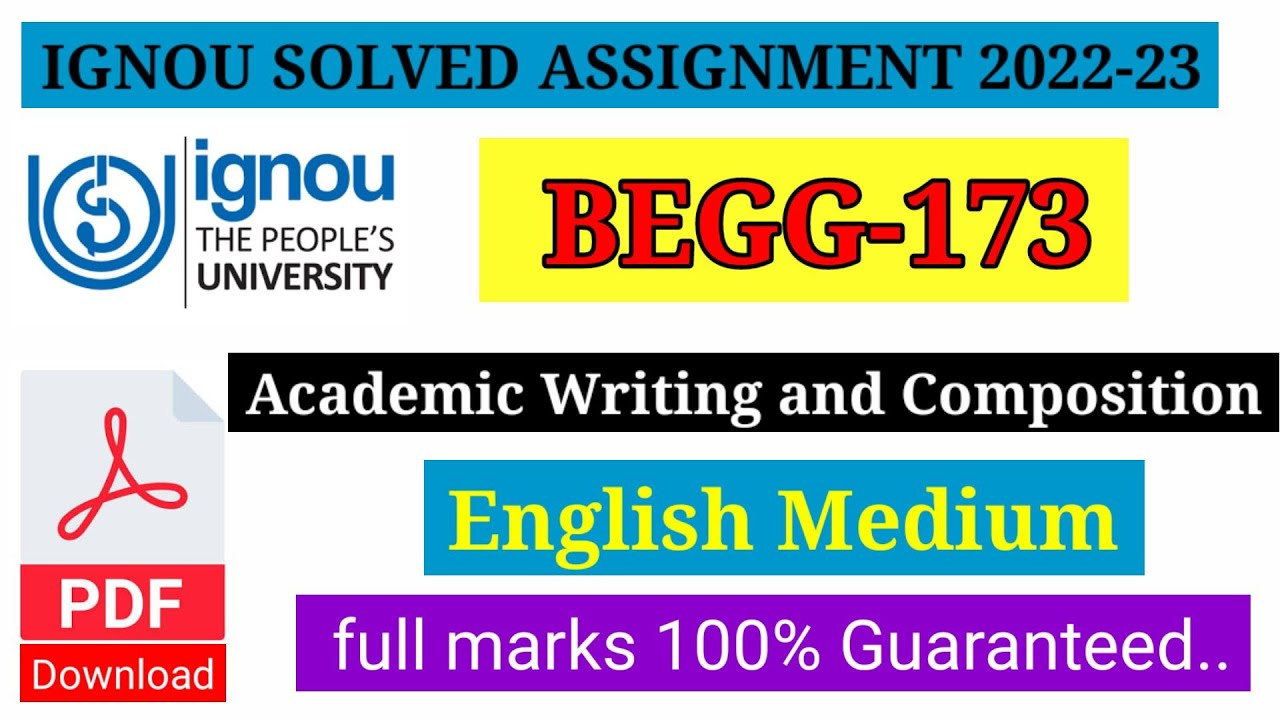 ignou begg 173 ignou solved assignment bag bscg bhag bcom