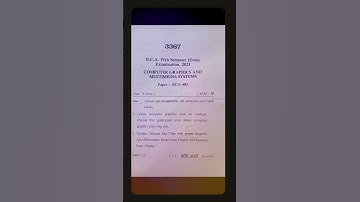 BCA question paper LU Semester 4th Computer Graphics And Multimedia System previous year question