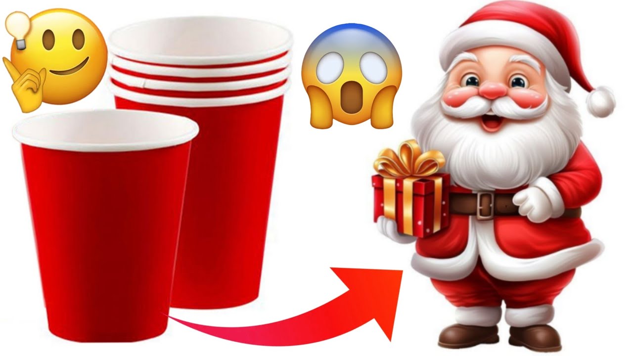 Paper Cup Santa Claus 🎅 | How to Make Santa Claus from paper cup ...