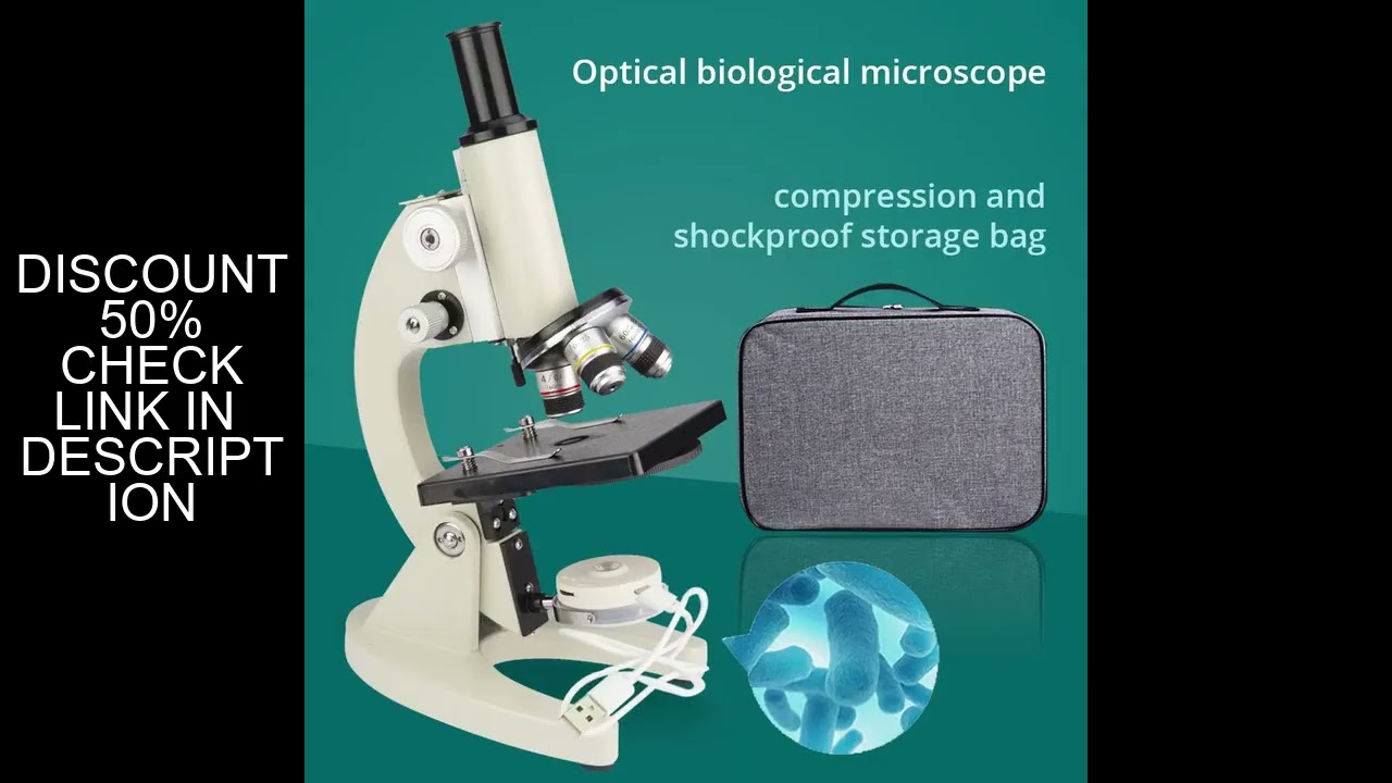 Optical Professional Biological Microscope 40-10000X High Magnification HD Photography Middle school