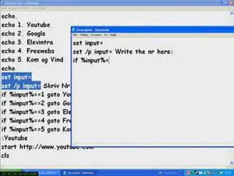 Tutorial - How to make an Internet Opener in batch