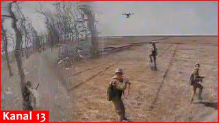 Russian Soldiers Who Were Having A Hard Time Due To Drone Tried To Escape In Confusion