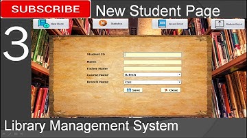 3. Library Management System - New Student Page