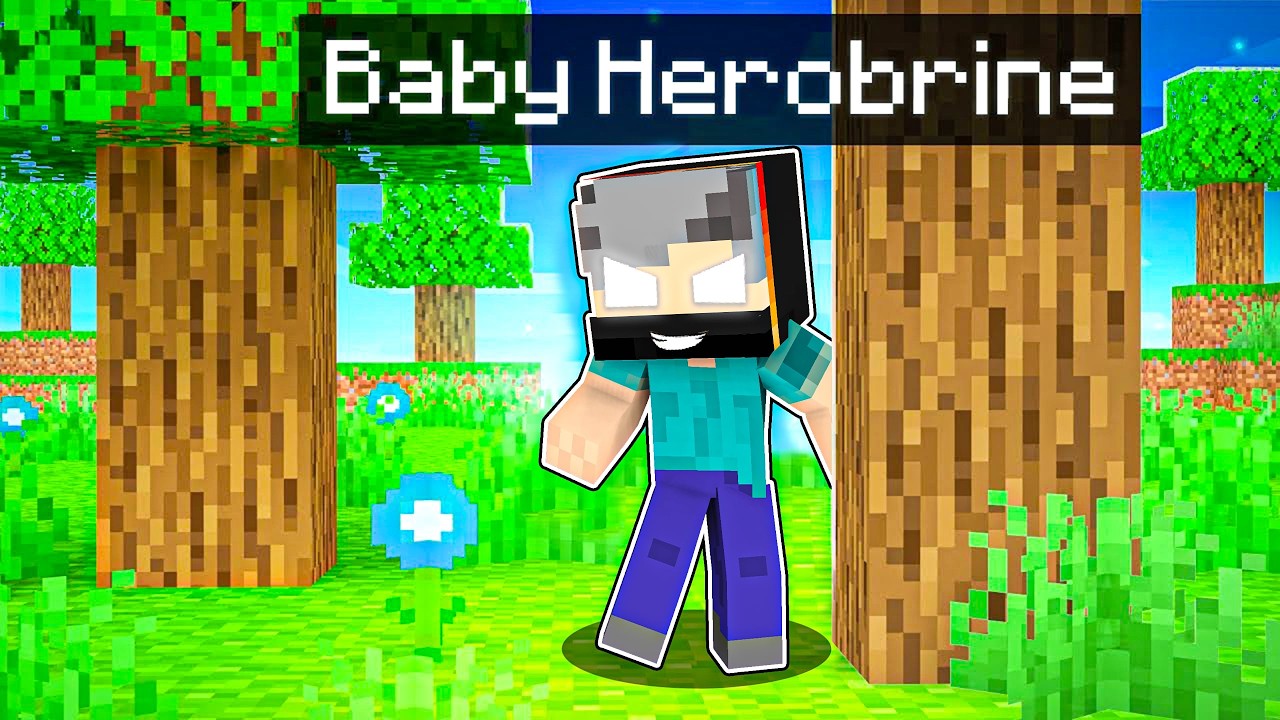 Transforming Into Baby HEROBRINE in Minecraft! (Hindi)