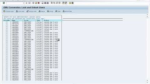 1. User Administration -  Mass User Lock and Unlock with EWZ5 - Part 24