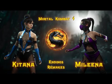 Mortal Kombat 4 - Kitana's and Mileena's Endings Remade in Unreal Engine 5