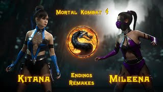 Mortal Kombat 4 - Kitana's and Mileena's Endings Remade in Unreal Engine 5