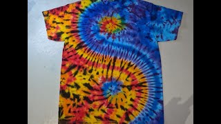 Tie Dye Spiral Yin Yang - Hot V Cold