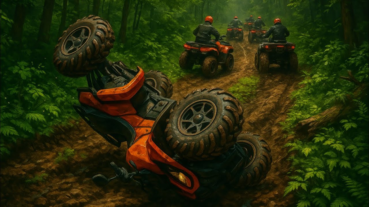 ექსტრემალური დღე ტყეში - გადაბრუნებული კვადრო !