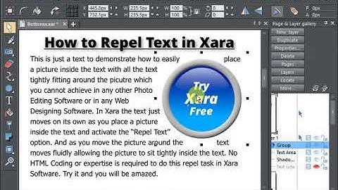 XARA - Repelling Text Below