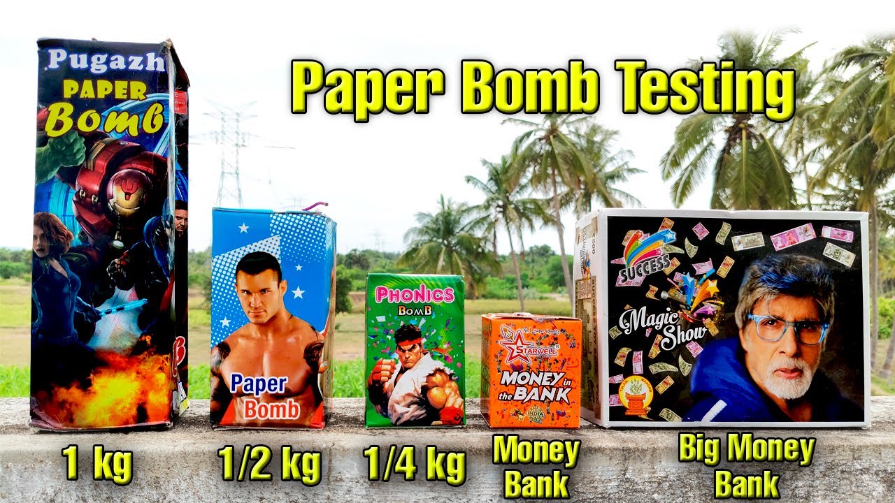 💣Paper Bomb Crackers Testing in Tamil || Diwali Crackers Bursting | Sivakasi Crackers || Village Fun