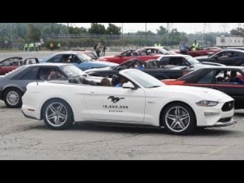 The 10 millionth Ford Mustang drives off the assembly line