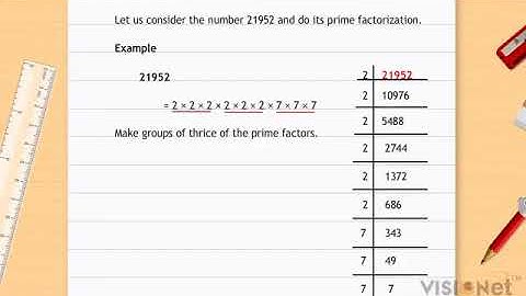 Cube root through prime factorisation method Cubes and Cube Roots CBSE Class 8 Maths
