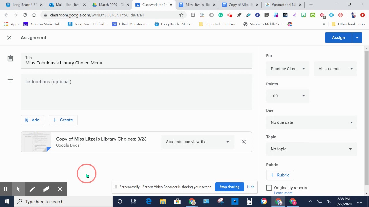 how-to-copy-a-doc-and-add-to-your-classroom-youtube