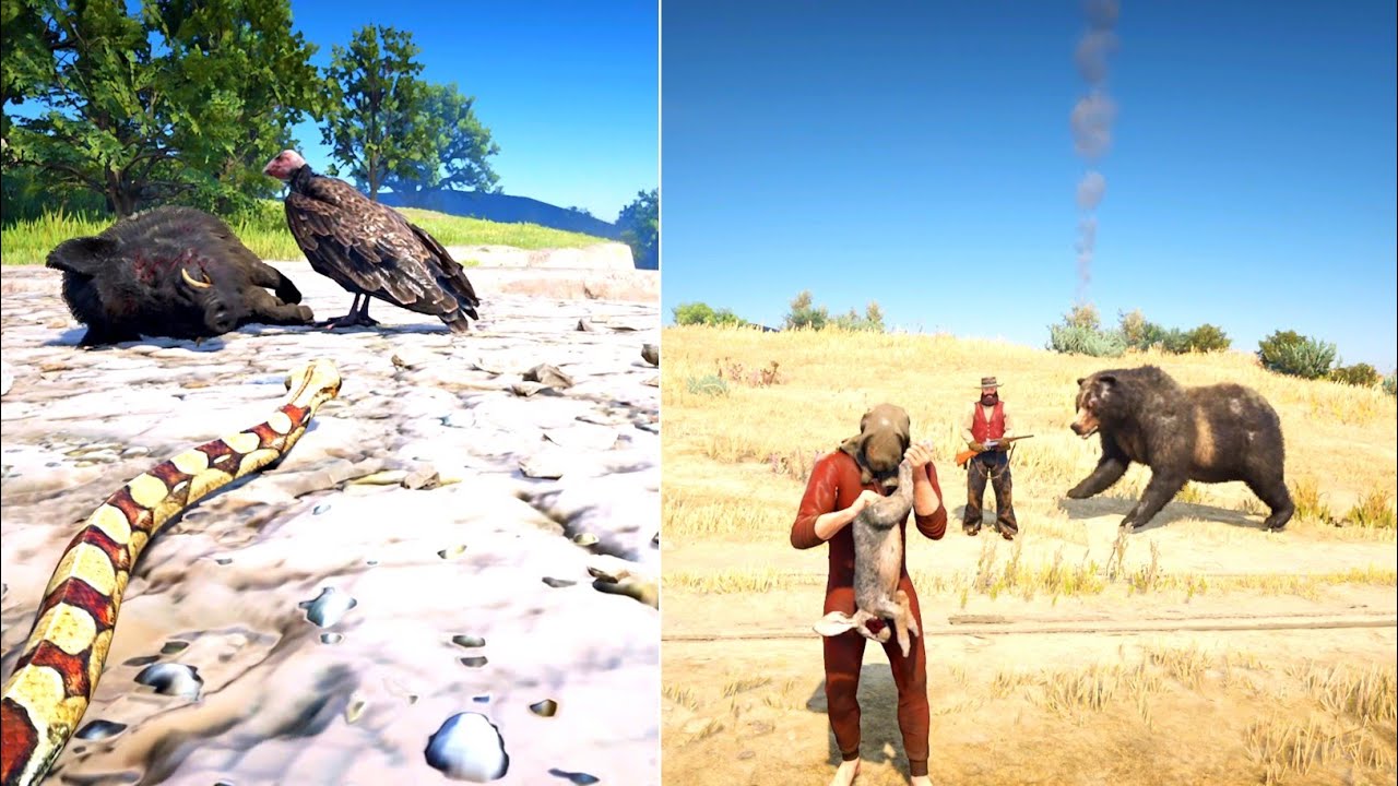 RDR2 All Animals Attack - [Main Animal/Event] | Epic Wild Moments"Ep.35