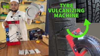 TYRE VULCANIZING MACHINE | HOW TO VULCANIZE TYRES | TYRE CUT REPAIR | TYRE SIDE CUT REPAIR | KING