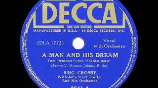 Video thumbnail of "1939 HITS ARCHIVE: A Man And His Dream - Bing Crosby"