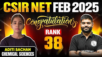 CSIR NET Chemistry Topper Interview 2025 | Congratulations Aditi Sachan, Rank 30 | PW