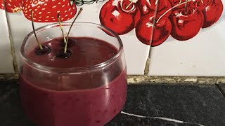 Batido Cherry banana/ How To Make Cherry Banana Smoothie