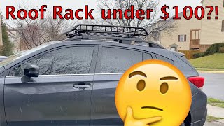 How to install a Roof Rack on a Subaru Crosstrek | Harbor Freight Basket and OEM Cross Bars