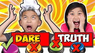 ⚠ EXTREME TRUTH OR DARE Don’t Push the Wrong Button Slime Challenge! JK Slime | Fun Kids Video