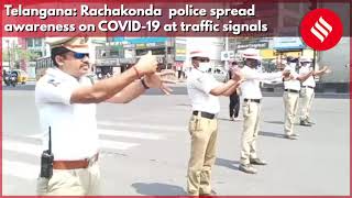 Telangana: Rachakonda police spread awareness on COVID-19 at traffic signals