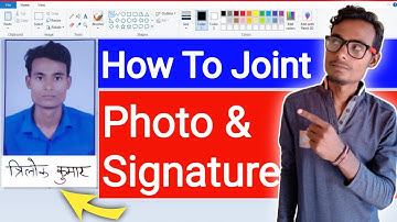 How To Attach Photo With Signature in paint | Join Photo and Sign | photo sing resize | 🔥🔥🔥