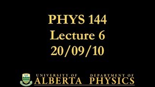 PHYS 144 Lecture 6: Kinematics II