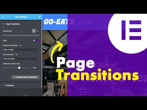 Create Bespoke Page Transitions in Elementor Pro v3.6