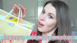January - March Empties Planebeauty