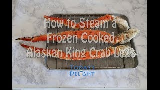 How to steam a frozen cooked alaskan king crab legs for detailed
instructions go
https://todaysdelight.com/how-to-steam-a-frozen-cooked-alaskan-king-crab-...