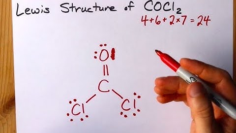 How to Draw the Lewis Structure of COCl2 (dichloromethanal, phosgene)