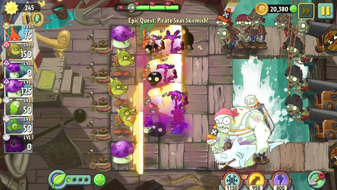 PvZ2 - Pirate Seas - Day 26 - No Sunflowers, No Plant Food