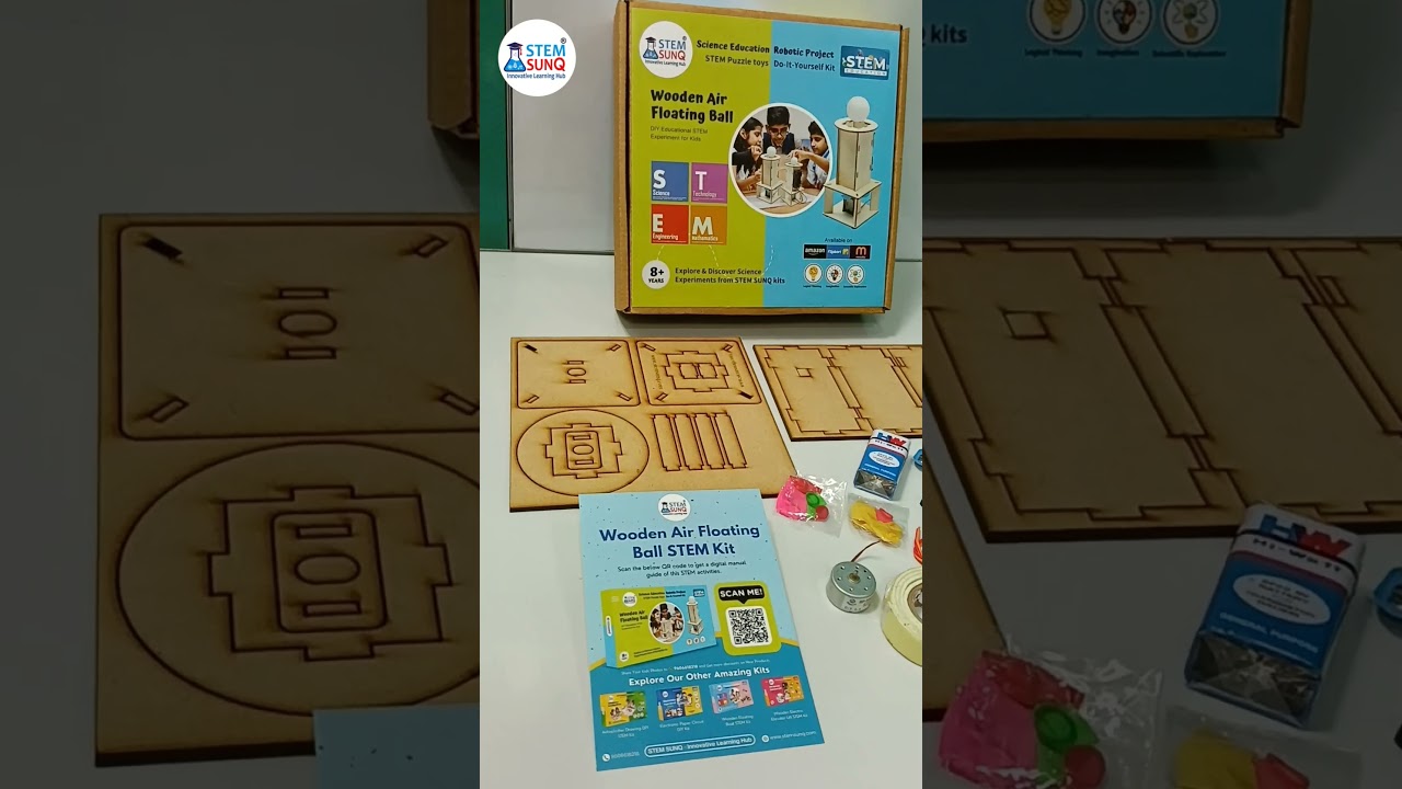 Discover Fun with our Wooden Air Floating Ball STEM Kit!