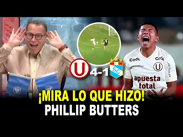 ¡ESTÁ FELIZ! Phillip Butters SE PRONUNCIA tras la goleada de Universitario a Sporting Cristal class=