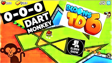 How Long Can 0-0-0 Dart Monkey Survive? (BLOONS TD 6) BTD6) (No Mods)