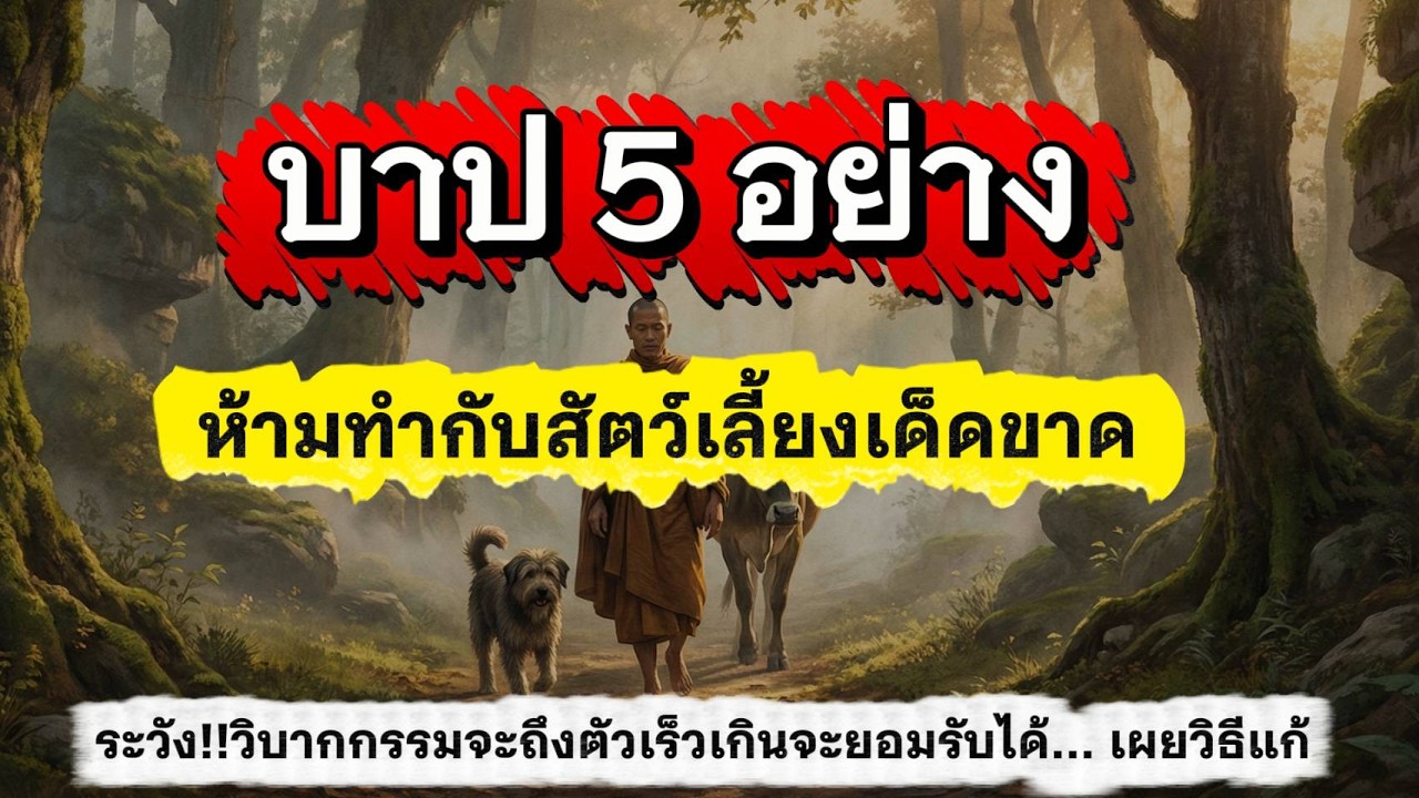 บาป 5 อย่างนี้ อย่าทำกับสัตว์เลี้ยง หยุดก่อนที่วิบากจะถึงตัว I