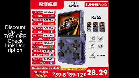 Open Source R36S Retro Handheld Video Game Console Linux System 3.5 Inch IPS Screen Portable Pocket