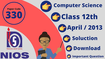 Nios Computer Science Question Paper