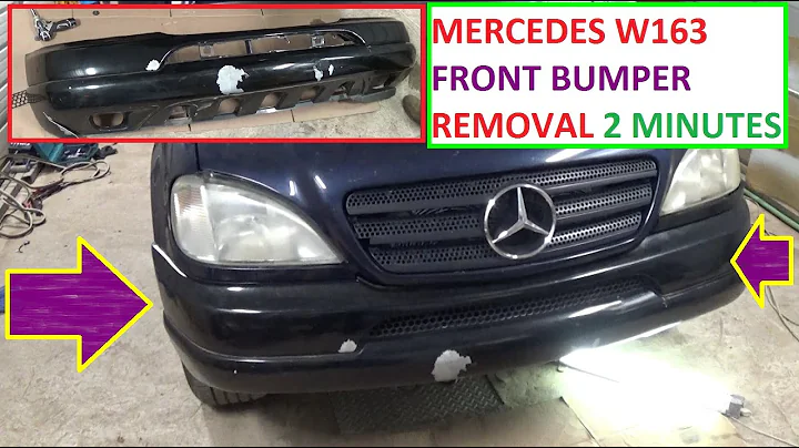 Mercedes W163 Front Bumper Removal and Replacement in 2 MINUTES! ML230 ML270 ML320 ML350 ML400 ML430