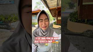 Teteh enah pengen naik beko kaya si enur😡😱😭 #trendingshorts #trending
