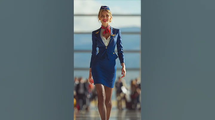 Stunning Flight Attendant Shines in Her Uniform! ✨✈️ #shorts