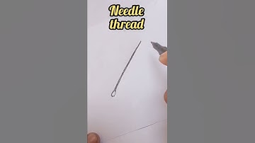 How to draw a Thread Needle | Easy drawing #shorts