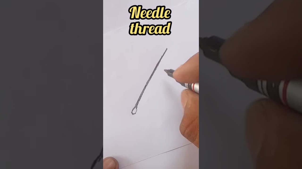 How to draw a Thread Needle | Easy drawing 