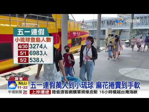 收假日擠爆! 東港華僑市場吃生魚片"得排半小時"│中視新聞 20210502