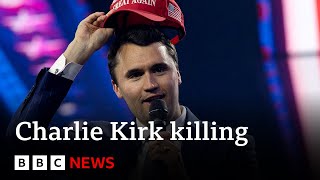 Charlie Kirk killer still at large but FBI say weapon found | BBC News